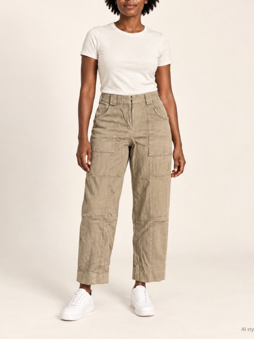 Express Olive Khaki High Waist Utility Pants Size 4